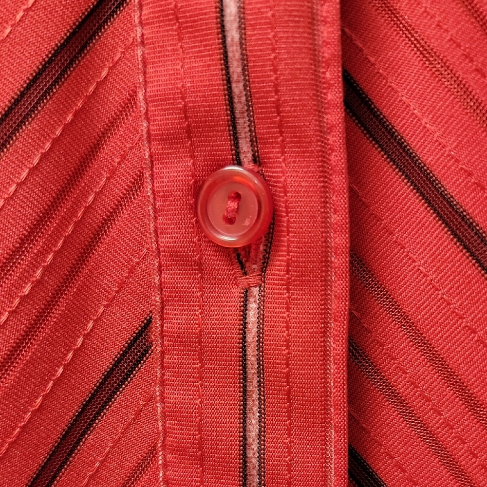 Notations Vibrant Red Top with Stripes - Picture 6 of 12